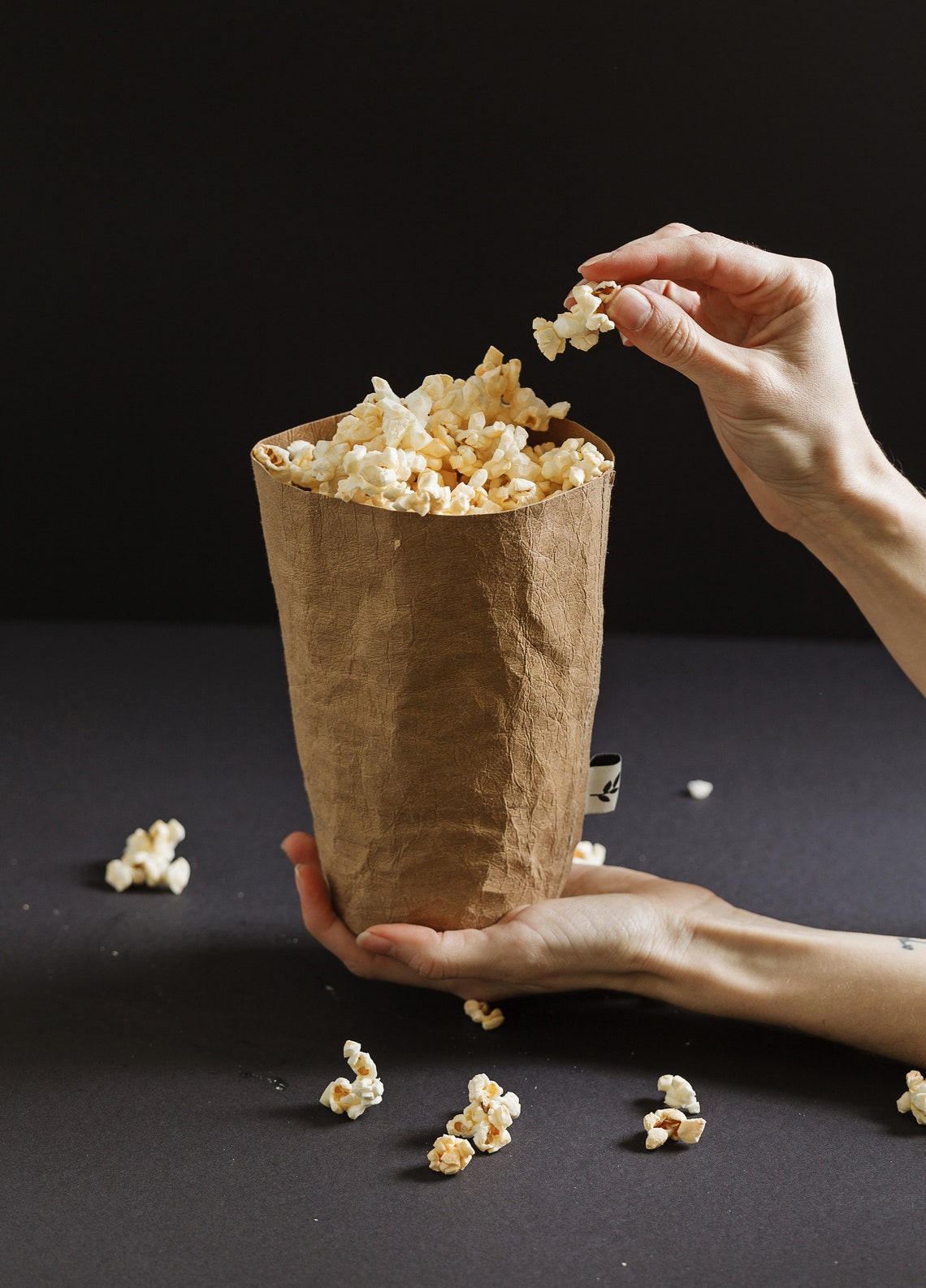 Reusable popcorn bag Reusable popcorn bucket Popcorn bowl Etsy