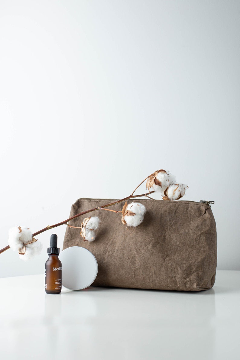 Mens toiletry bag Travel toiletry bag Brown cosmetic bag Etsy