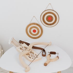 Personalized Archery Wood Set Kids Toy,Hunting Outdoor Game,Bow and Arrow for Kids, Custom Slingshot,Natural Toy with Engraved Name