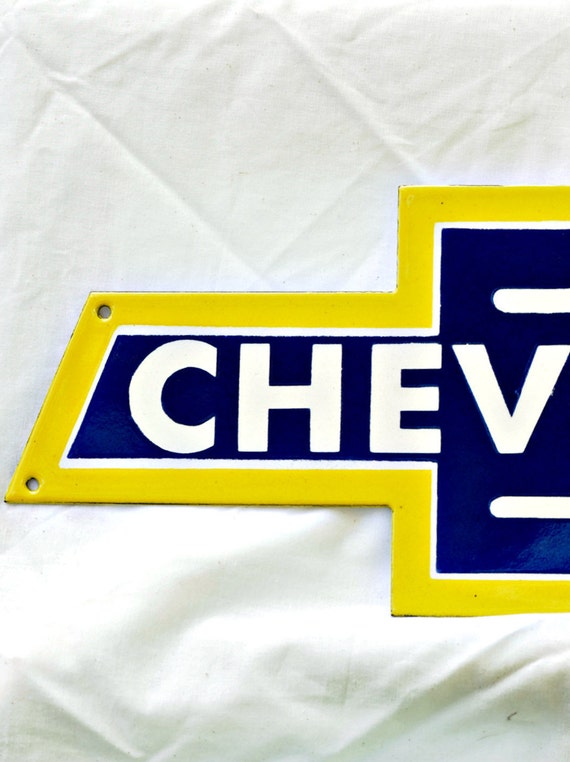 Home Décor chevrolet bow tie logo porcelain sign advertising car truck ...