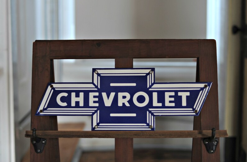 Chevrolet arco corbata logotipo de porcelana signo de | Etsy