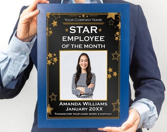 EDITABLE Star Employee of the Month Template | Printable Employees Recognition | Employee Appreciation Poster