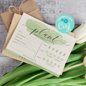 EDITABLE Plant Care Card Printable, Plant Care Template, Multi Use Plant Care Sheet