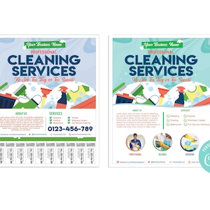 EDITABLE Cleaning Services Flyers Template | Printable Cleaning Business Flyer |Cleaning Service Handout | Business Handout Flyer Template
