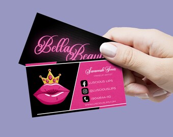 Makeup Artist Business Cards Etsy