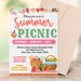 Editable Summer Picnic Invitation Digital, Family Company Picnic Party ...