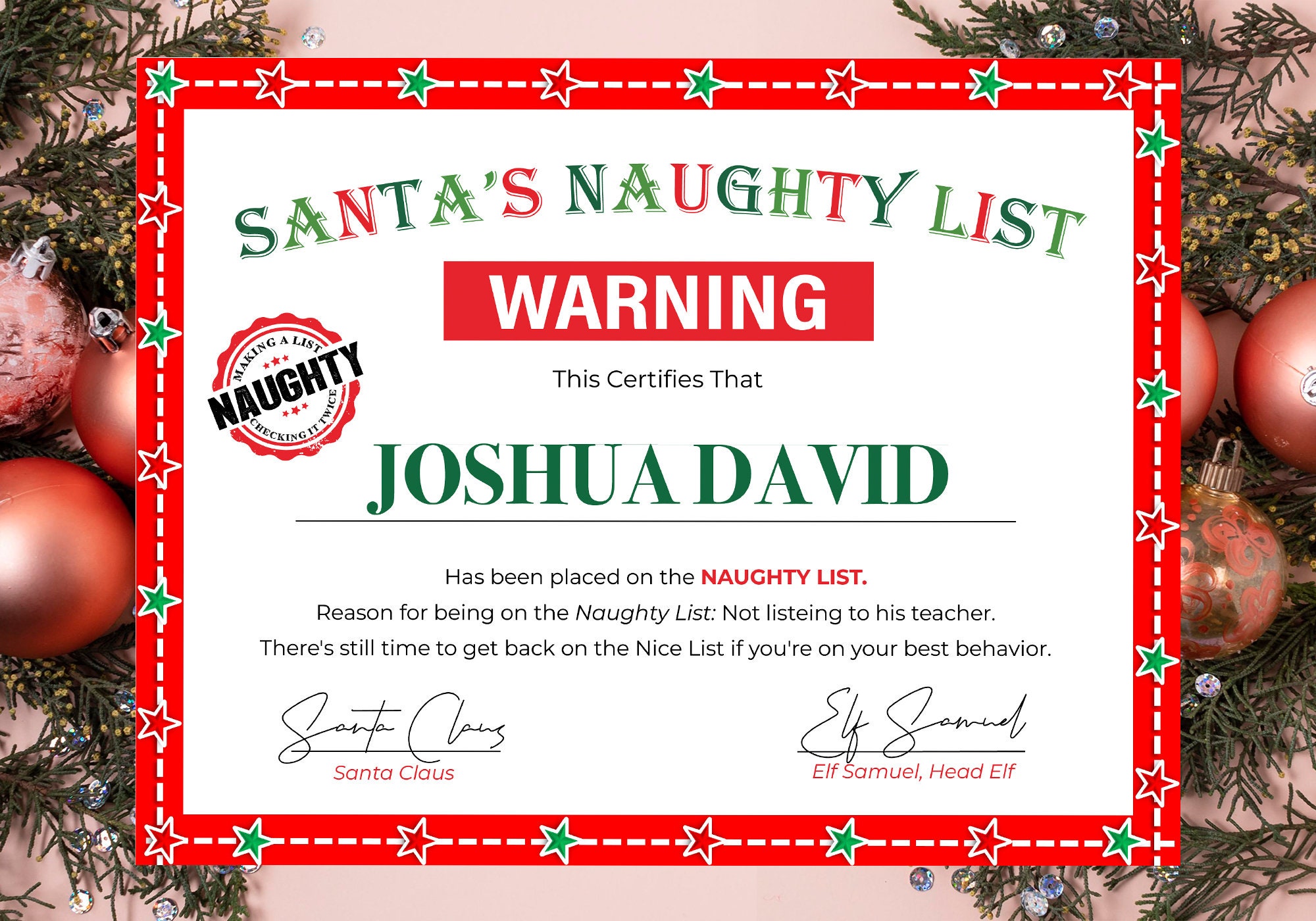 Santa's Naughty List Alpha Pack - Snap Click Supply Co.