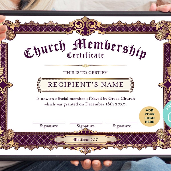 Membership Template for Church - Etsy