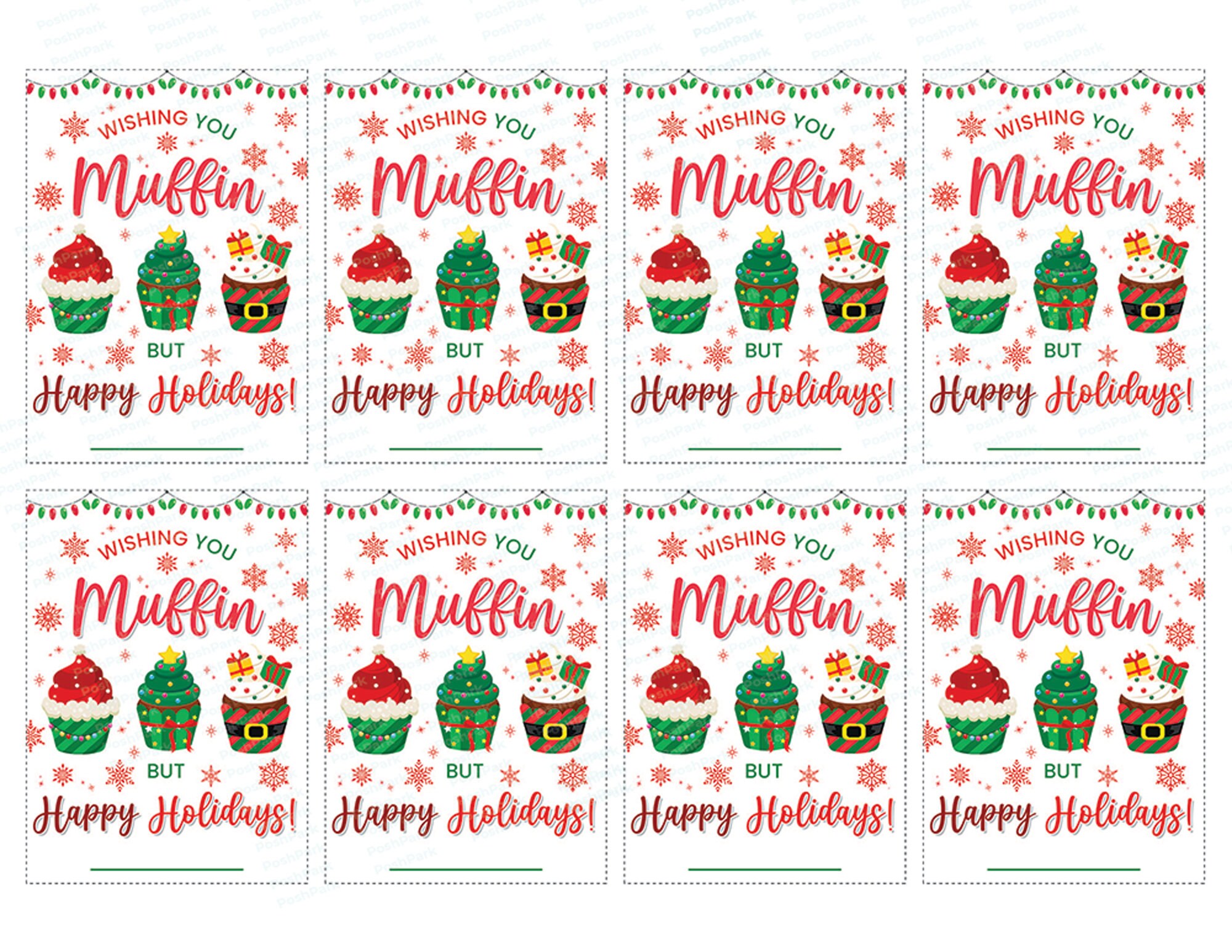 Printable PDF Christmas Holiday Gift Tags, Any Way You Slice It, We Ar —  Posh Park
