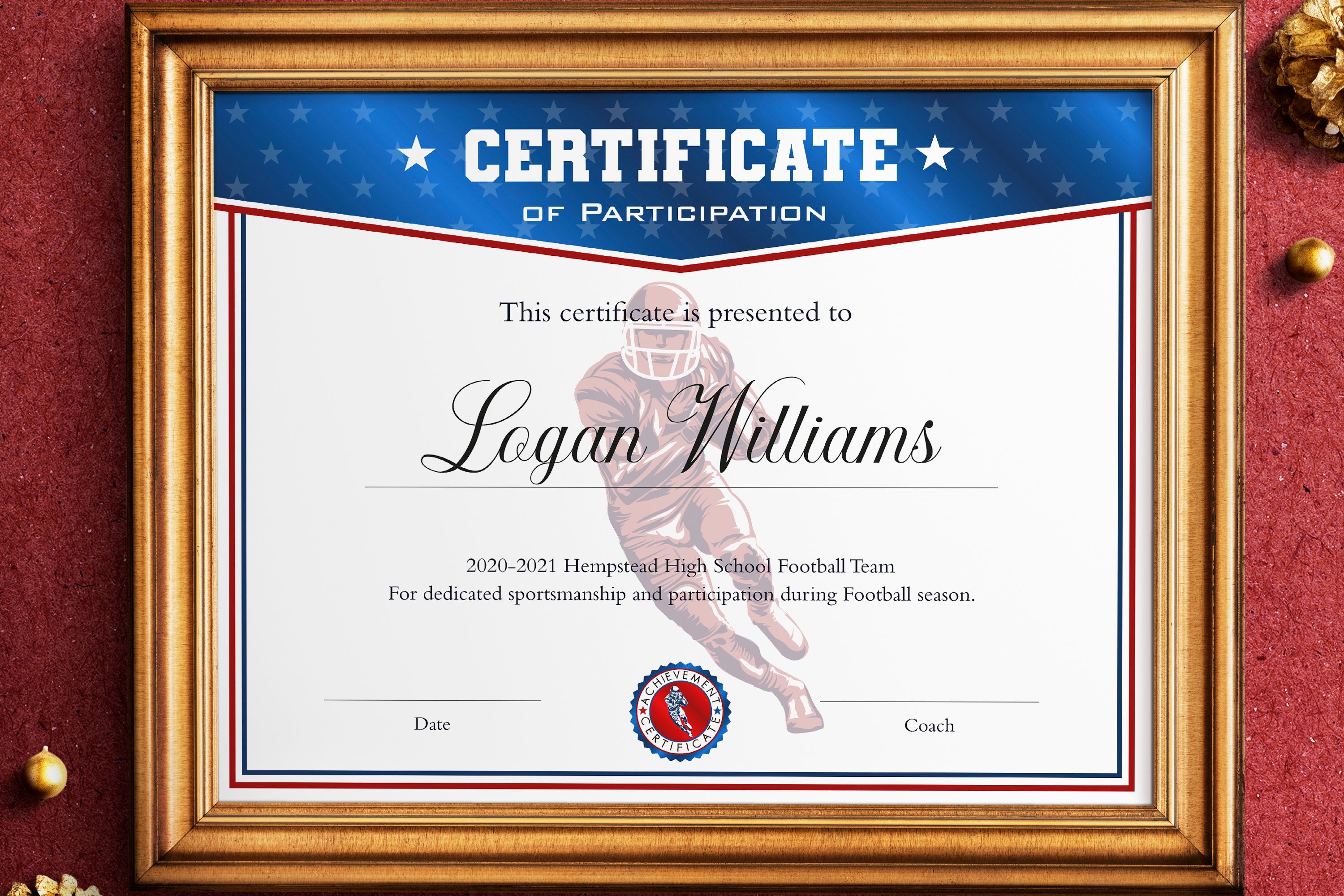 Editable Football Certificate Template DIY Football Etsy editable-football-certificate-template-diy-football-etsy