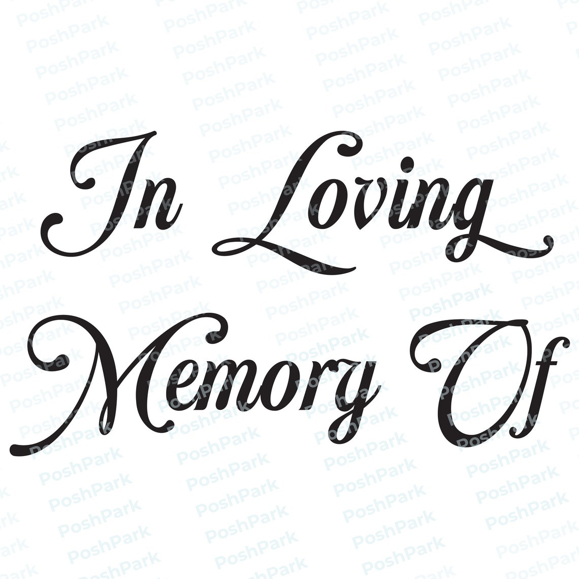 Sets of 4 in Loving Memory Funeral Program Titles, Pre-made Transparent ...