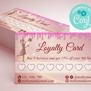 Digital Cleaning Service Loyalty Card for Cleaning Business | Cleaning Service Rewards Card Template