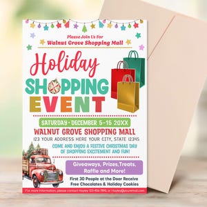 Printable Holiday Pop-Up Shopping Event Flyer Template