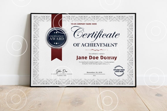 Downloadable Award Certificate Template from i.etsystatic.com