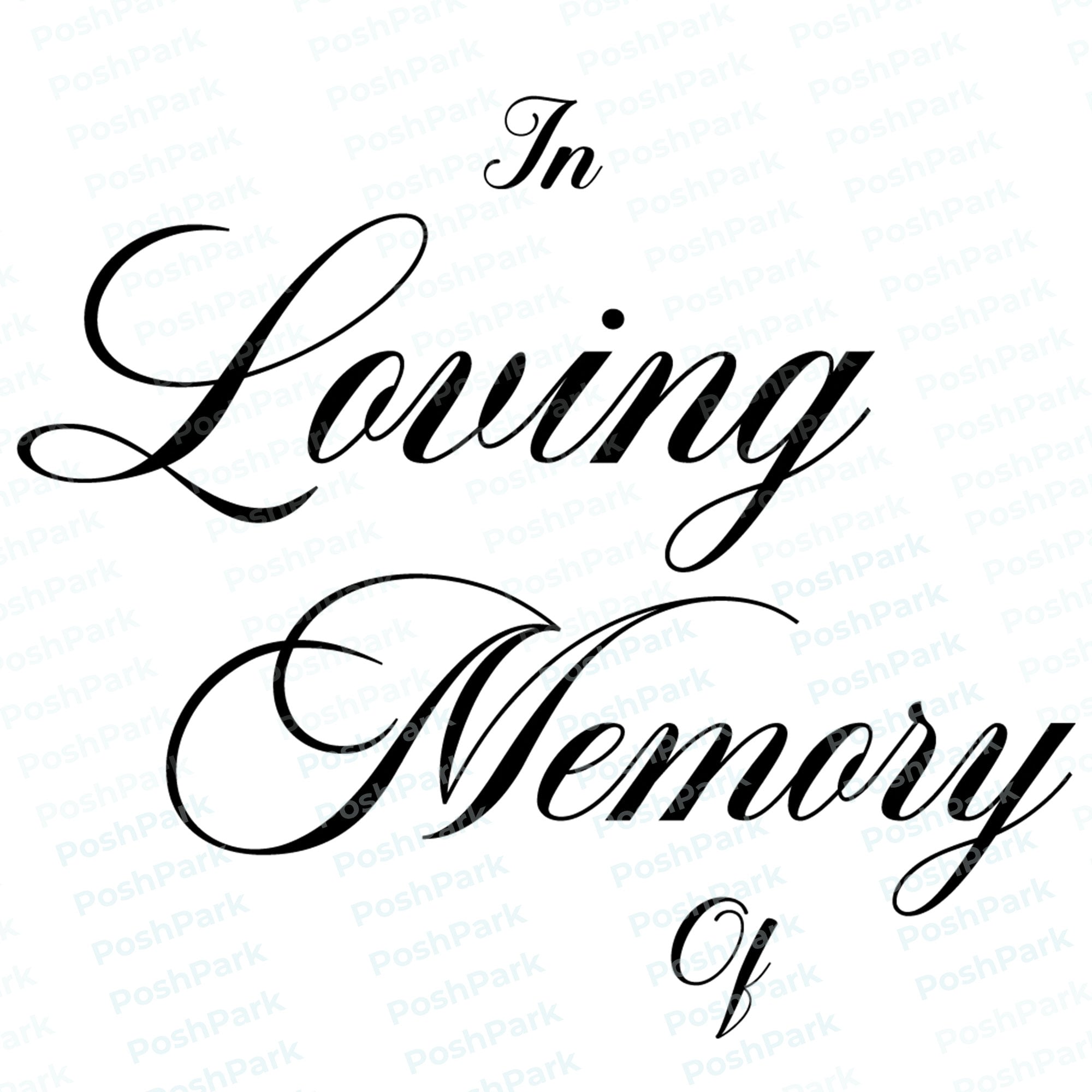 Sets of 4 in Loving Memory Funeral Program Titles, Pre-made Transparent ...