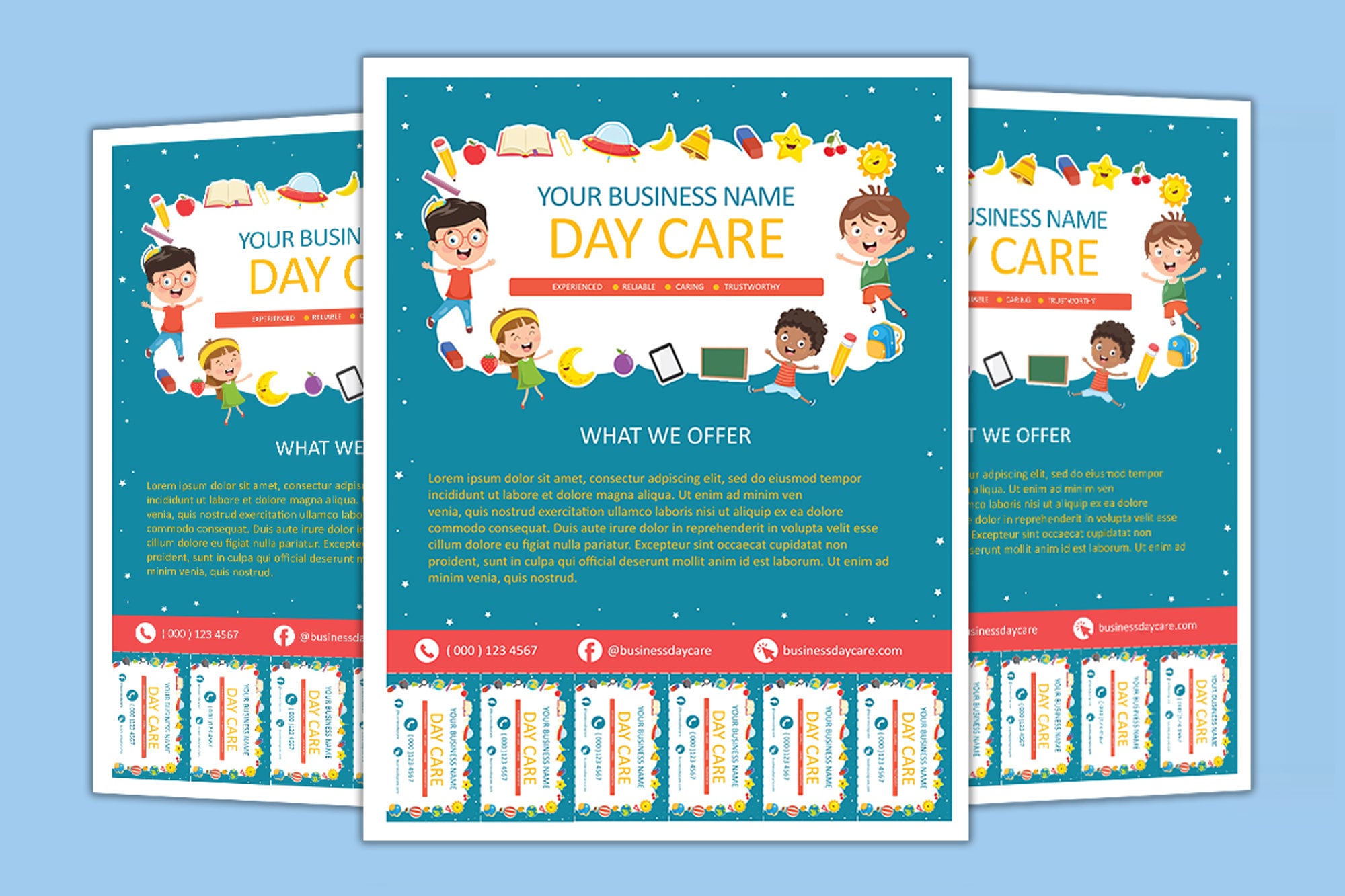 EDITABLE Daycare Flyer Template With Tearoff Tabs Daycare Etsy EDITABLE Daycare Flyer Template With Tearoff Tabs Daycare Etsy