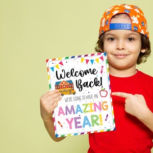 EDITABLE Back to School Welcome Sign Template, Welcome Back to School Bulletin Board, We're Going to Have an Amazing Year image 6