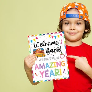 EDITABLE Back to School Welcome Sign Template, Welcome Back to School ...