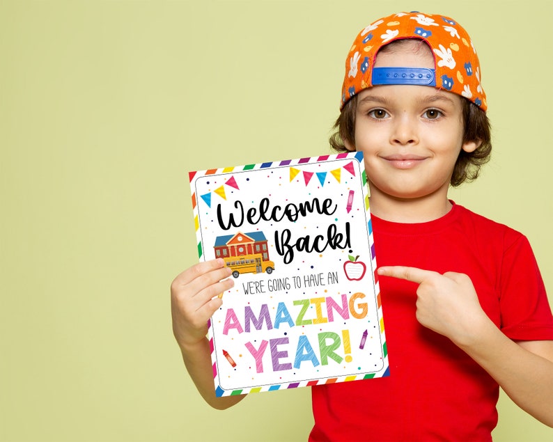EDITABLE Back to School Welcome Sign Template, Welcome Back to School Bulletin Board, We're Going to Have an Amazing Year image 6