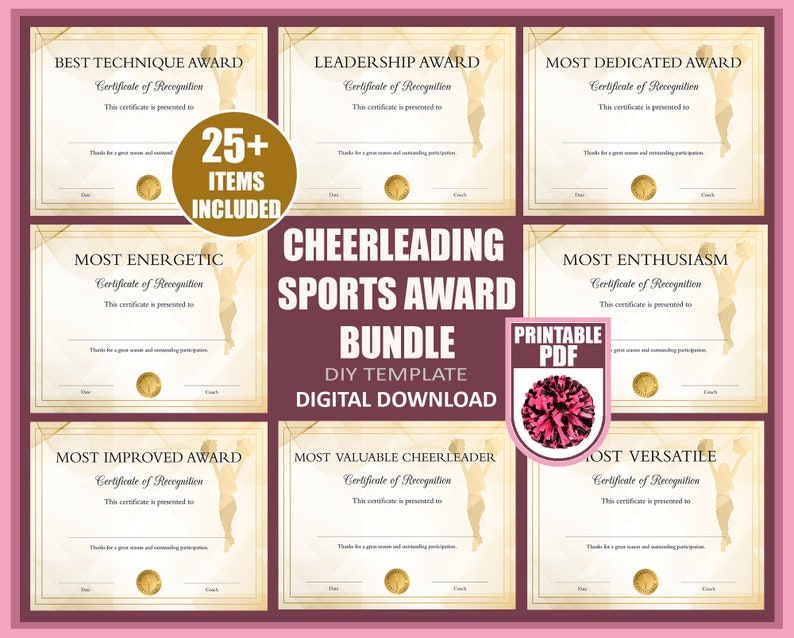 PRINTABLE PDF End Of Season Cheerleading Award Certificates 25 Plus printable-pdf-end-of-season-cheerleading-award-certificates-25-plus