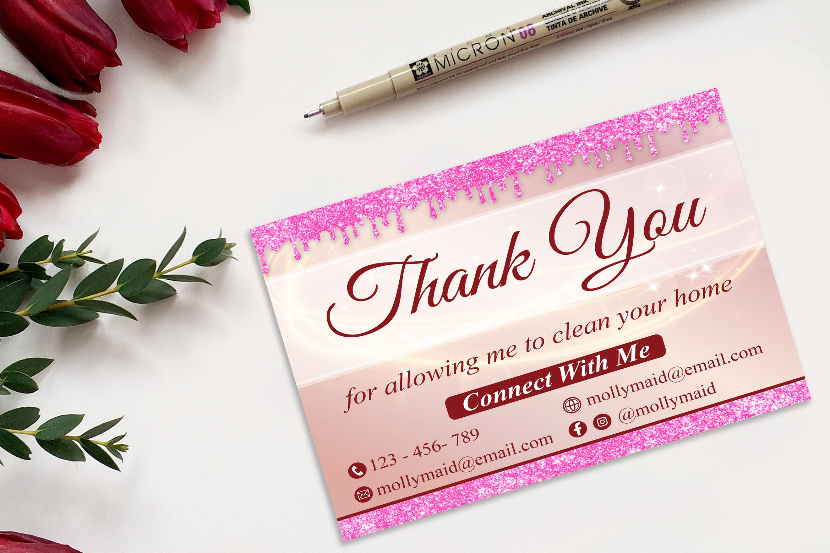 Cleaning Business Thank You Card Template Printable Cleaning Etsy España