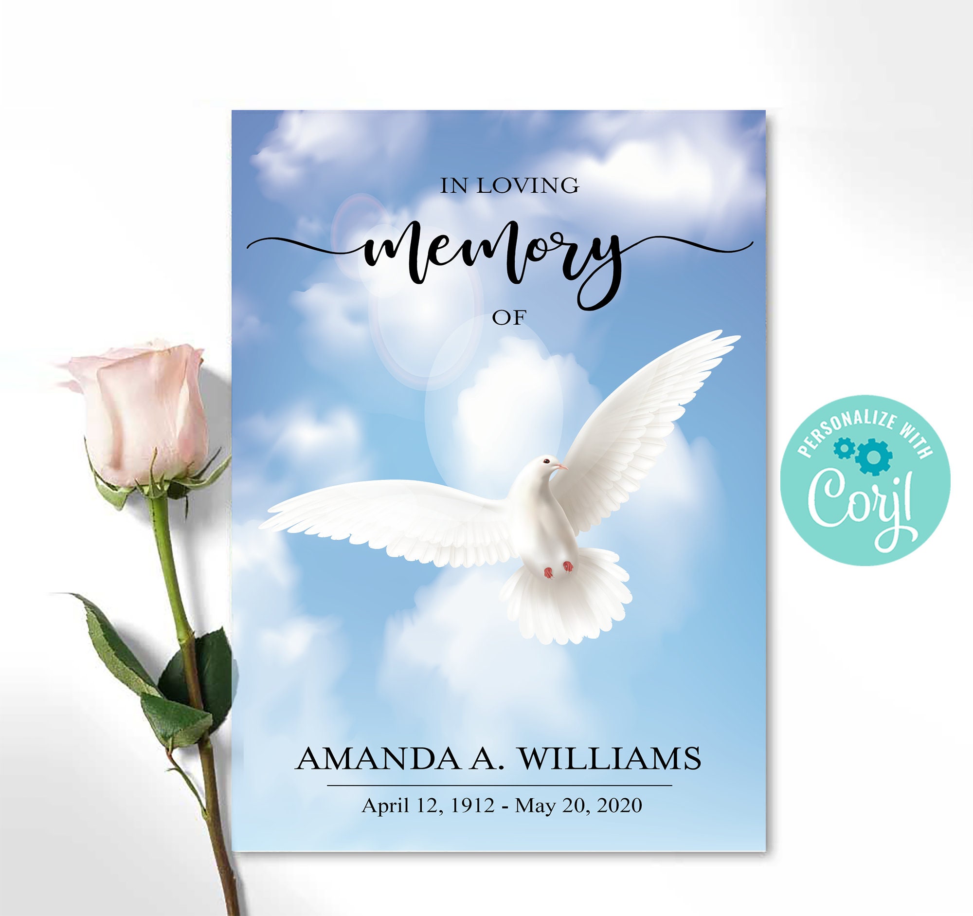 funeral backgrounds for programs