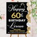 60th Birthday Party Welcome Sign BUNDLE, Editable Black Gold 60th ...