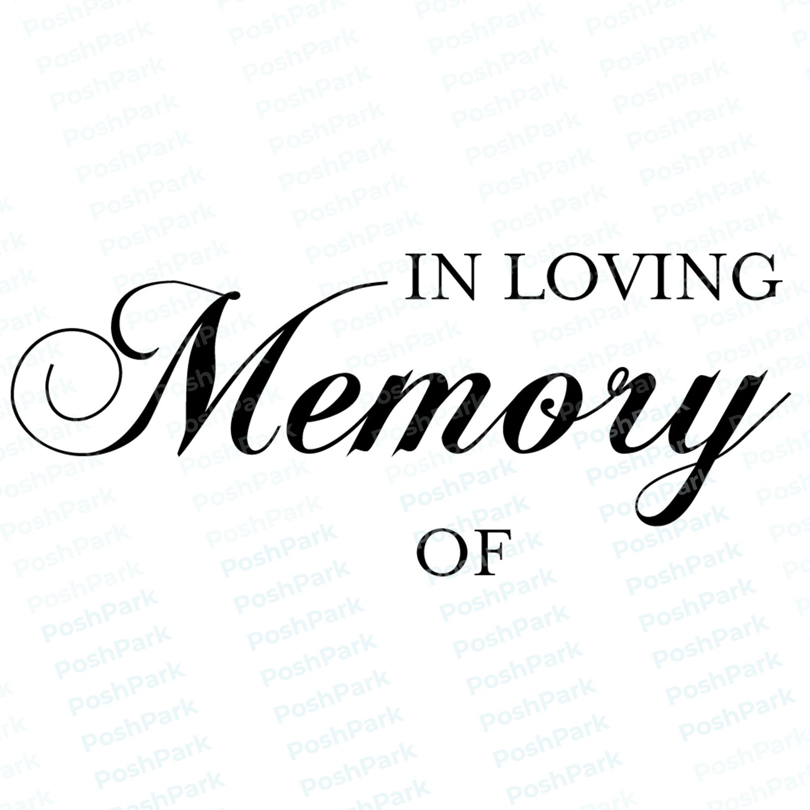 Sets of 4 in Loving Memory Funeral Program Titles, Pre-made Transparent ...