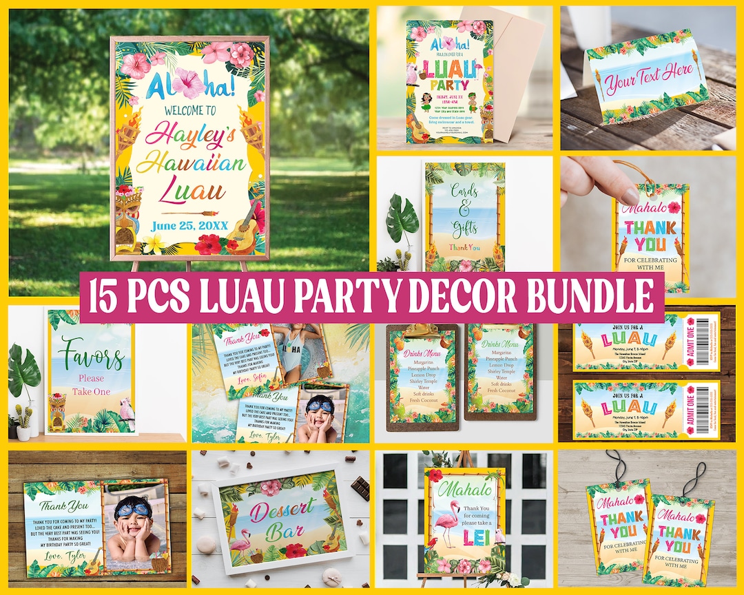 Luau Party Decor Printables