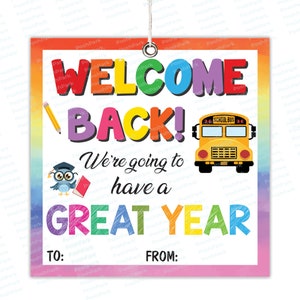 Printable Welcome Back to School Tags, PDF Back to School Tags for ...
