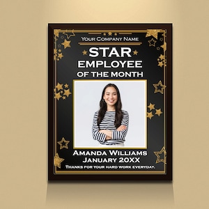 EDITABLE Star Employee of the Month Template | Printable Employees ...
