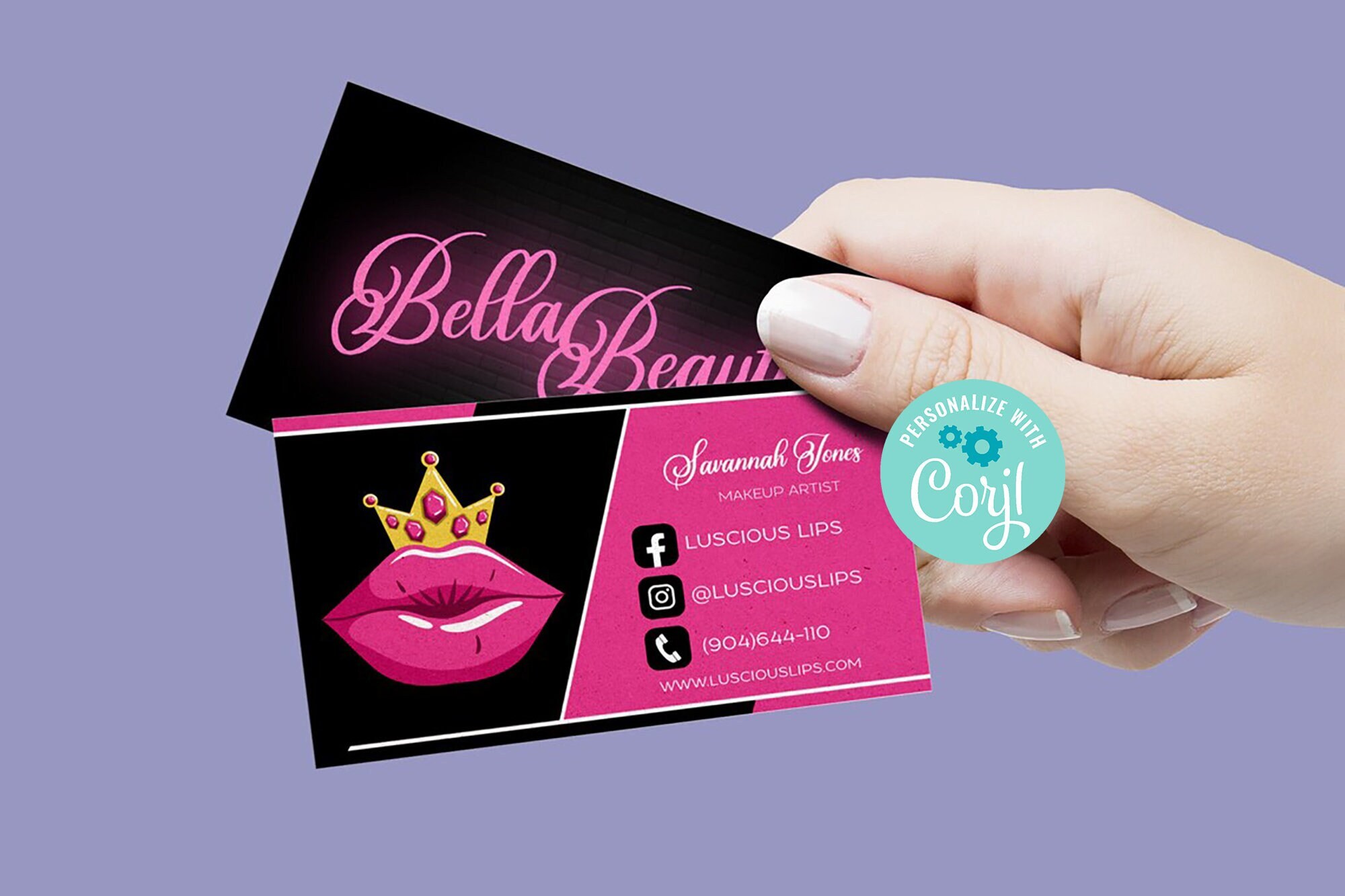 Feminine Pink Lip Filler Aftercare Instructions Business Card, Zazzle in  2023