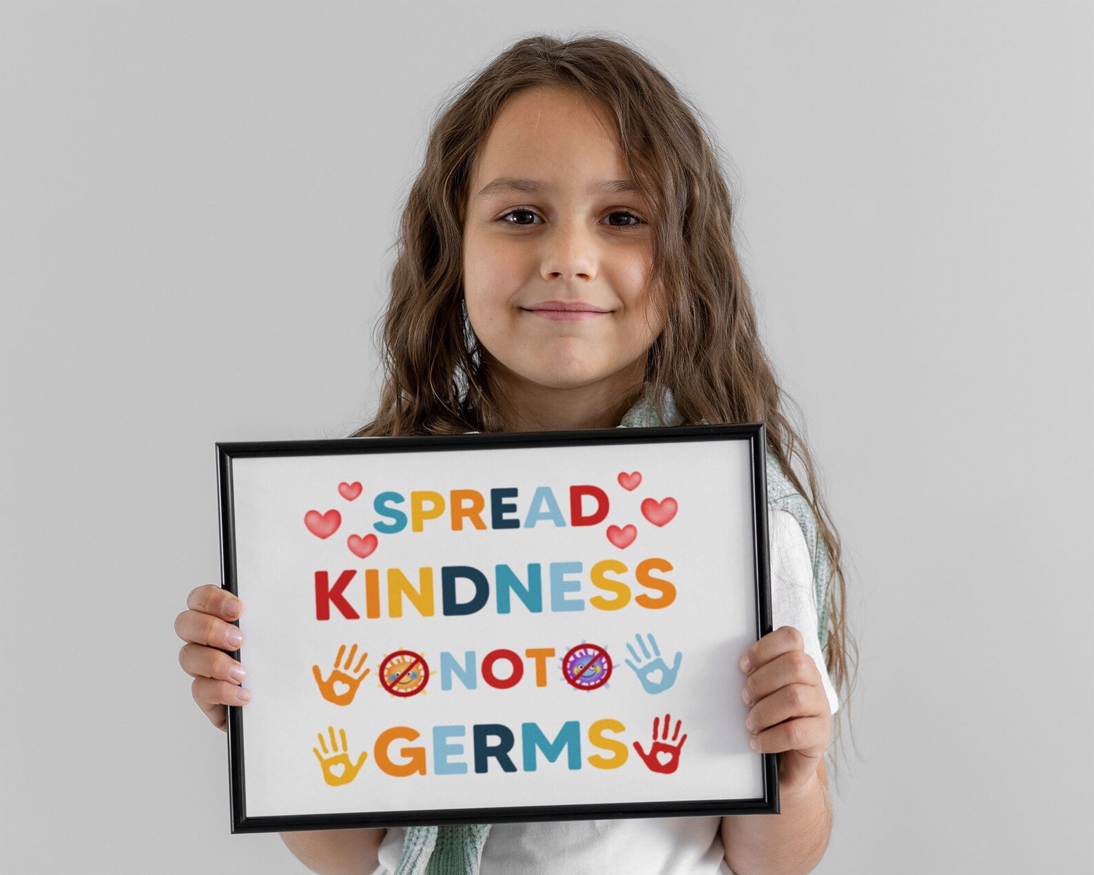 Printable Spread Kindness Not Germs Poster, PDF School Health Safety ...