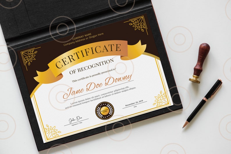 Certificate of Recognition Template Certificate of Recognition Certificate Template Certificate Editable Template Certificate Template image 2