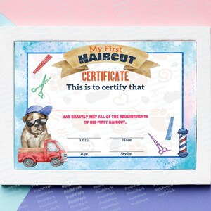 PRINTABLE Blank PDF First Haircut Certificate Boys and Girls Bundle ...