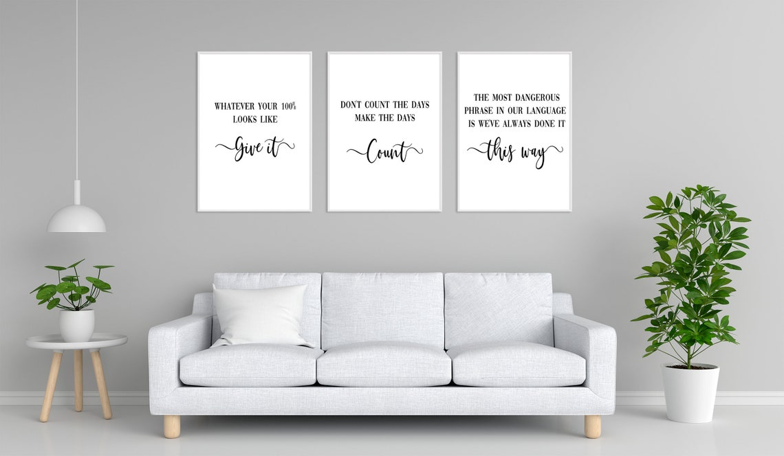 Motivational Quotes for Office Wall Printable Quotes Etsy