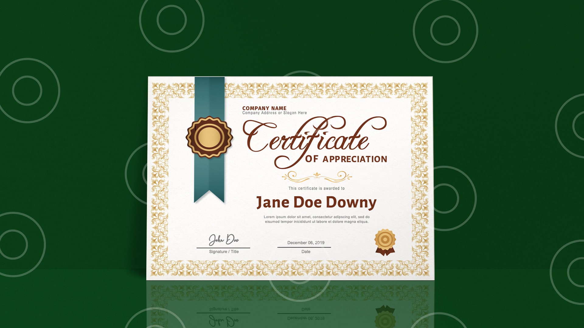 Printable Certificate Of Appreciation Editable Certificate Etsy