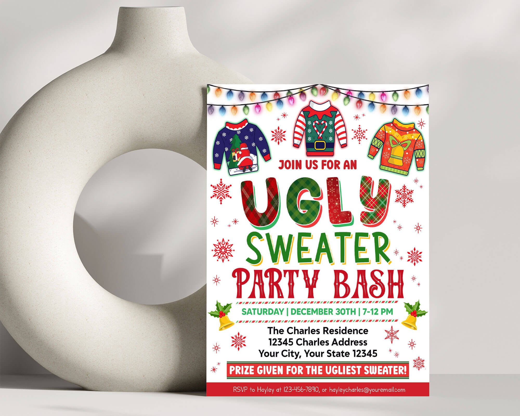 Ugly Sweater Party Flyer Template, Editable Ugly Sweater Holiday Party Invitation Poster, Ugly Sweater Contest, Instant Download - Etsy ugly-sweater-party-flyer-template-editable-ugly-sweater-holiday-party-invitation-poster-ugly-sweater-contest-instant-download-etsy