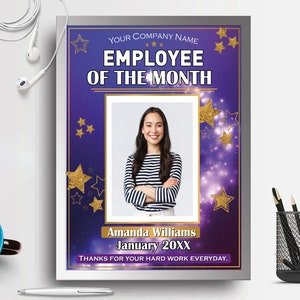 Editable Star Employee Gift | Employee of the Month Certificate | Employee Appreciation | Instant Download |