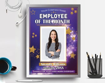 Editable Star Employee Gift | Employee of the Month Certificate | Employee Appreciation | Instant Download |