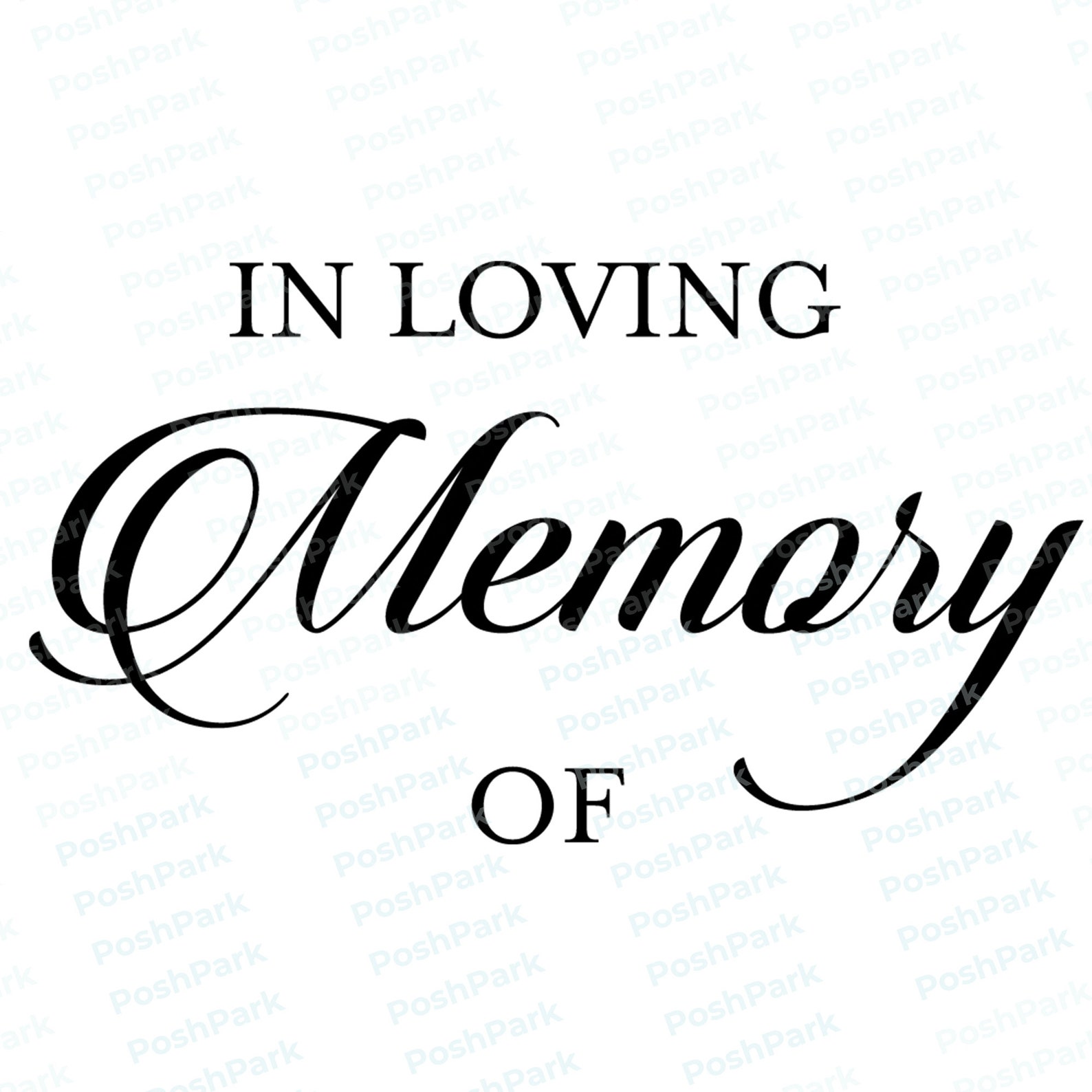 Sets of 4 in Loving Memory Funeral Program Titles, Pre-made Transparent ...