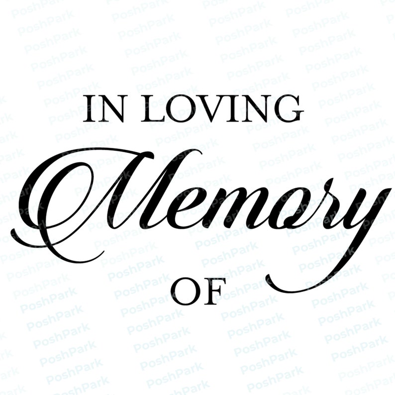 Sets of 4 in Loving Memory Funeral Program Titles, Pre-made Transparent ...