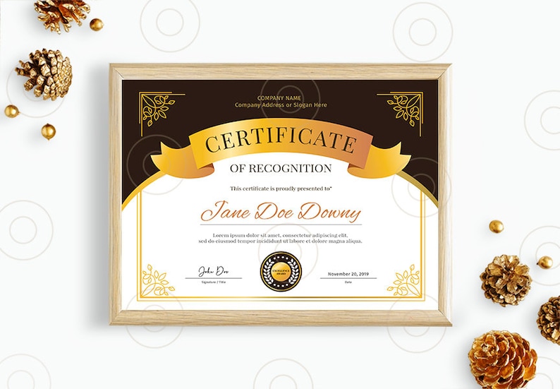 Certificate of Recognition Template Certificate of Recognition Certificate Template Certificate Editable Template Certificate Template image 4