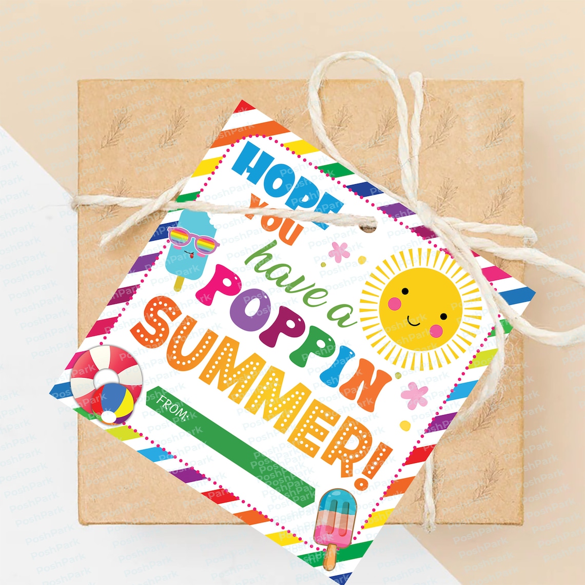 Printable Hope You Have a Poppin Summer Tag PDF Have a Great Etsy