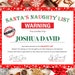 Printable Naughty List Warning, Santa Naughty List Certificate, Cute ...