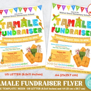 Editable Tamale Fundraiser Flyer Nacho Average Mexican Food - Etsy