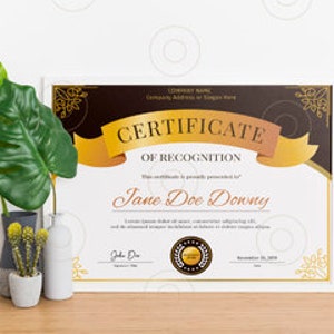 Certificate of Recognition Template Certificate of Recognition Certificate Template Certificate Editable Template Certificate Template image 5