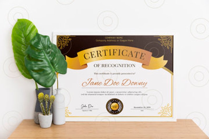 Certificate of Recognition Template Certificate of Recognition Certificate Template Certificate Editable Template Certificate Template image 5