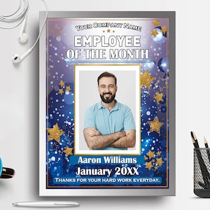 EDITABLE Employee of the Month Certificate | Employee Recognition Award Certificate, Instant Download