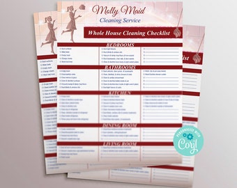 House Cleaning Checklist EDITABLE & PRINTABLE home Checklist | House Cleaning Service List | Cleaning Schedule | House Cleaning Schedule